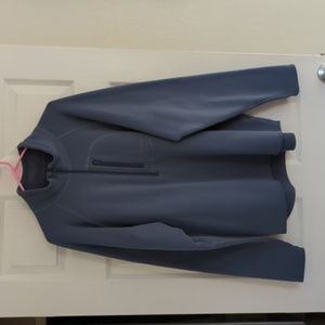 Solstice, XL, extra long sleeve, fleece, steel blue,